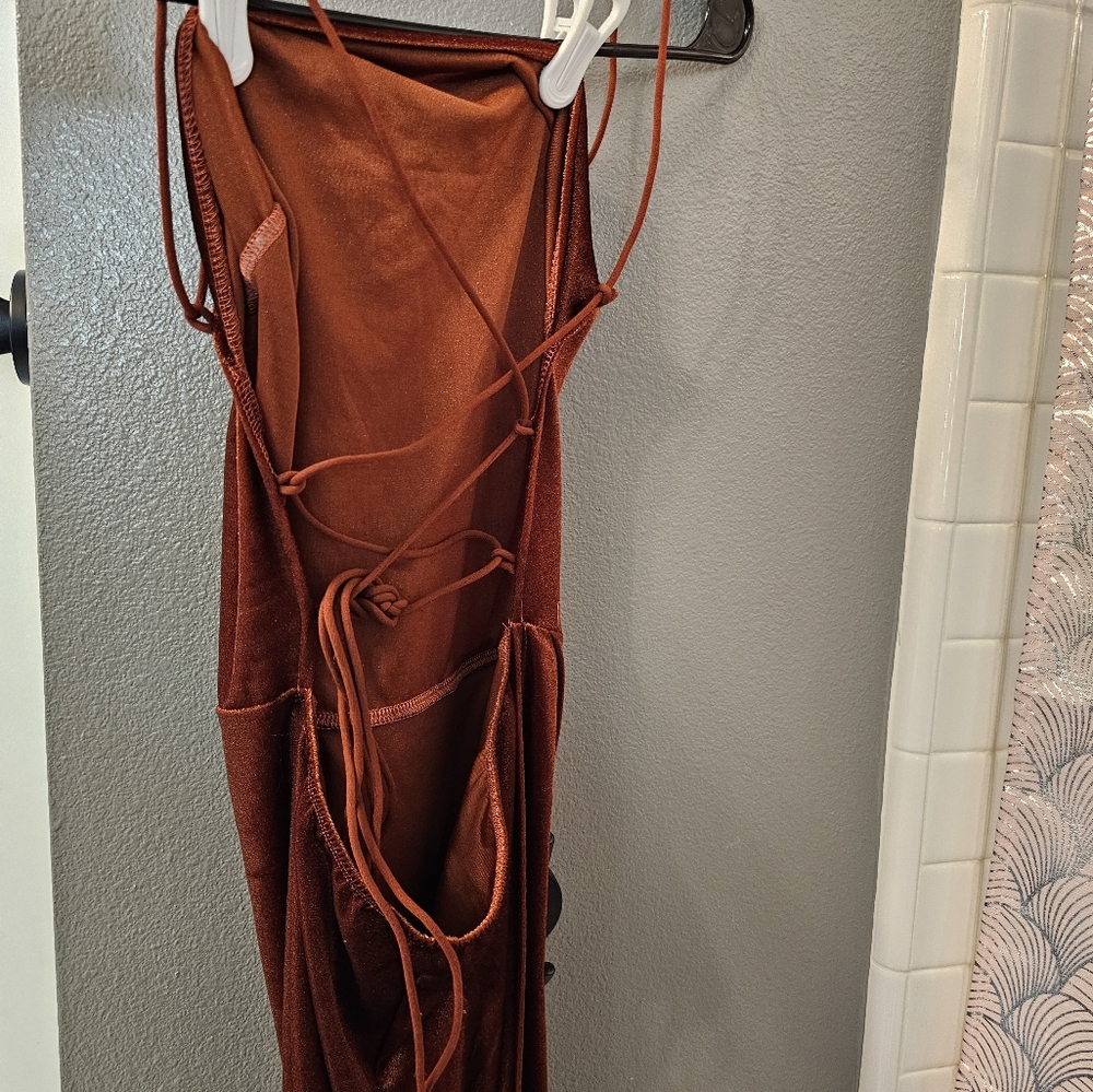 Formal Copper Color Small Dress - Picture 5 of 5